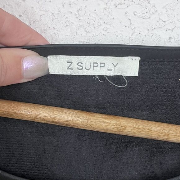 Z Supply London Faux Leather Mini Shift Dress Short Sleeve Black Esti. Sz Medium - Picture 10 of 10